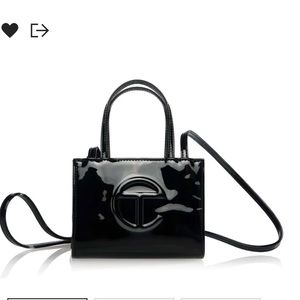 TELFAR BLACK PATENT BAG SIZE SMALL